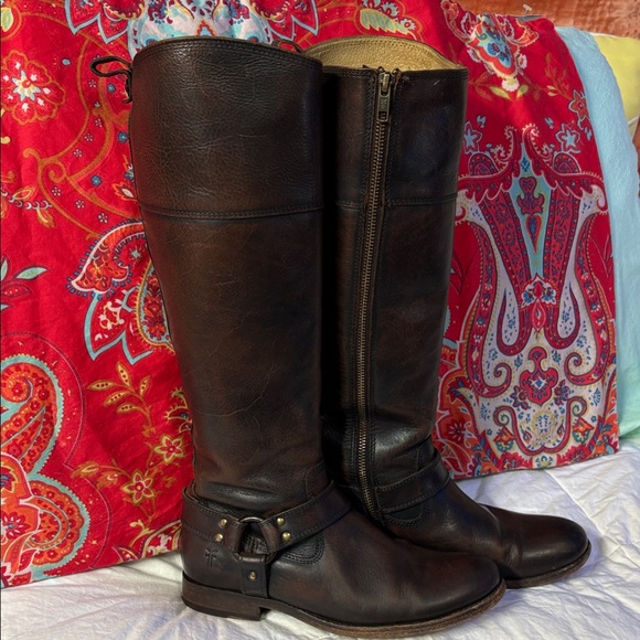 Frye Shoes - Frye Rich Congac Leather Riding Boots